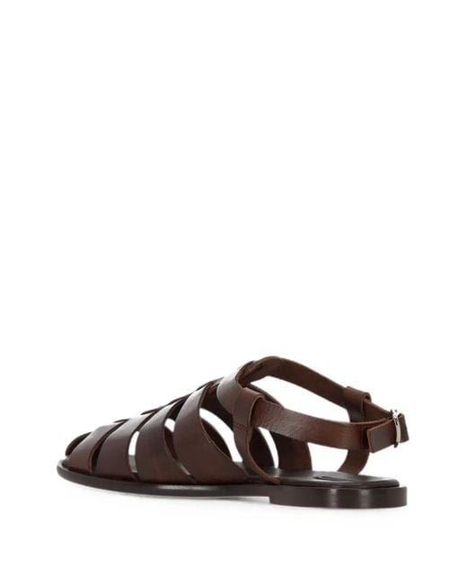 Dragon Diffusion White Leather Sandals
