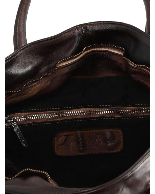 Reptile's House Brown Braided Leather Tote Bag