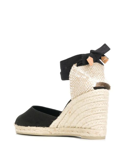 Castaner Black Wedge Espadrilles