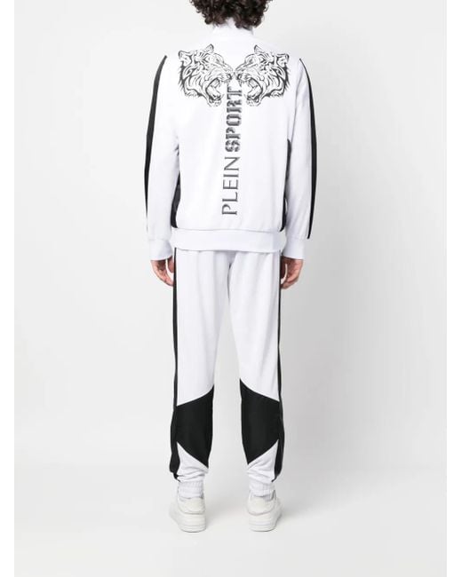 Tuta Sportiva Con Design Color-Block di Philipp Plein in White da Uomo