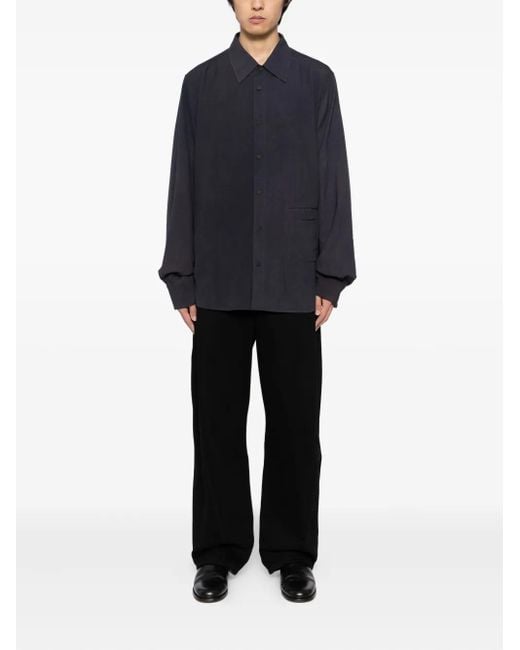 Ziggy Chen Blue Wool Shirt for men