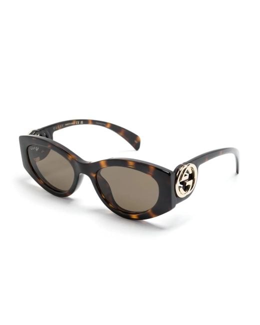 Gucci Multicolor Tortoiseshell Cat-Eye Sunglasses