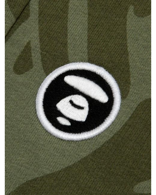 Aape By A Bathing Ape Green Logo-Print Jacquard Shorts for men