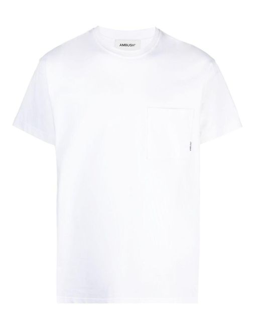Ambush White Chest-pocket Cotton T-shirt