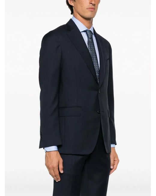 Boggi Blue Single-Breasted Wool Blazer for men