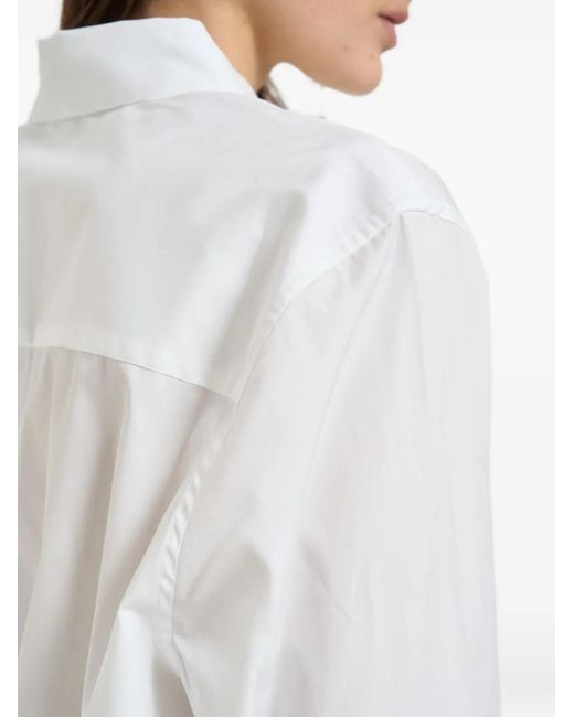 Anine Bing White Chest-Pocket Shirt