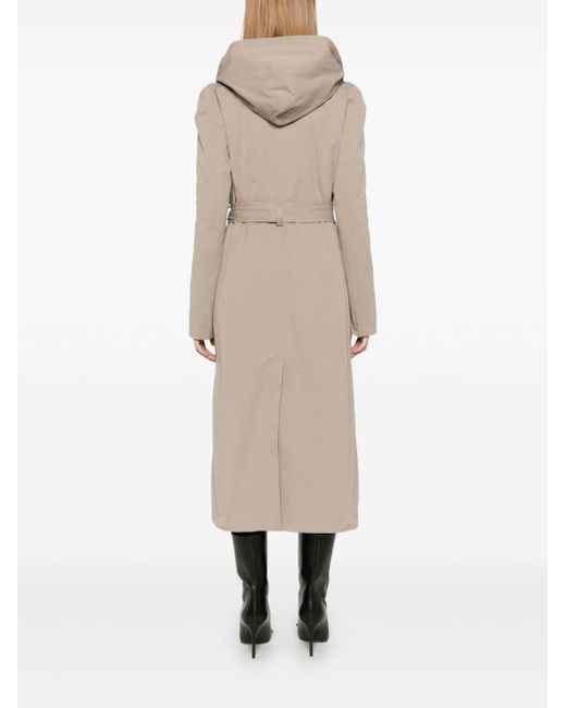 Balenciaga Natural Hooded Trench Coat