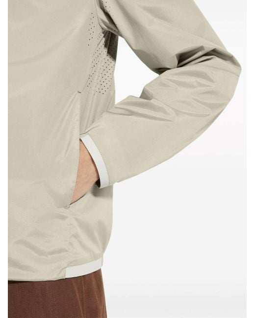 Zegna Natural Funnel-neck Silk Jacket for men