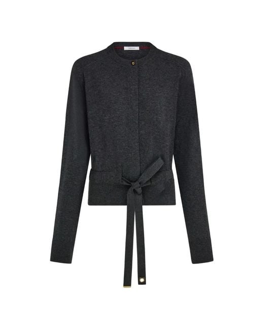 Ferragamo Black Ribbon Detail Cardigan
