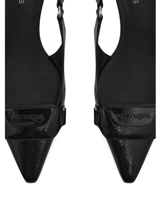 Zapatos Racer con tacón de 50 mm y tira trasera Courreges de color Black
