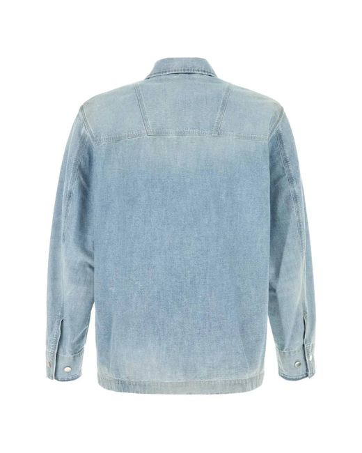 Closed Blue Logo-Patch Denim Jacket for men
