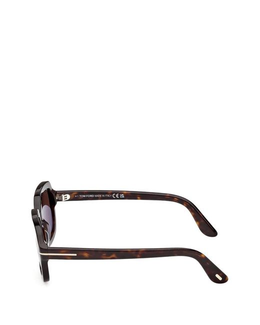 Tom Ford Brown Square-Frame Sunglasses