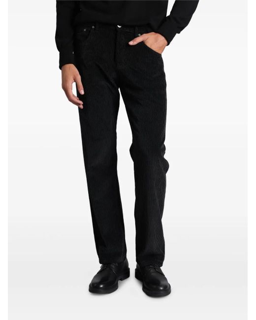 PT Torino Black Corduroy Trousers for men