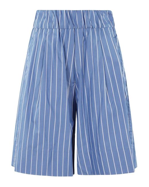 Myths Blue Cotton Shorts