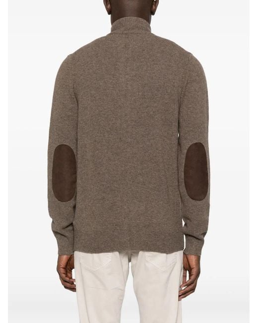 Barbour Brown 100% Wool Sweater for men