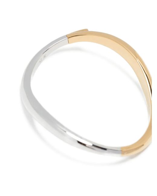 Missoma White Savi Signature Hinged Bangle