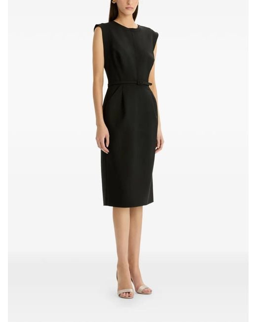 Oscar de la Renta Stitch-Detailed Wool-Blend Pencil Dress in Black | Lyst Oscar de la Renta Stitch-Detailed Wool-Blend Pencil Dress in Black | Lyst