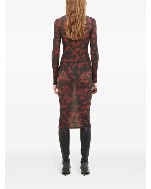 Courreges Black Tortoiseshell-Effect Tube Skirt