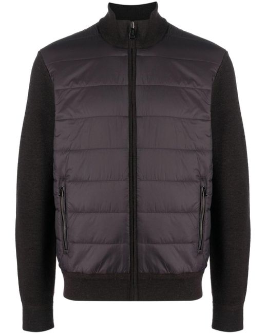 Polo Ralph Lauren Black Wool-sleeves Padded Jacket for men
