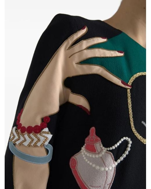 Dolce & Gabbana White Embroidered A-Line Maxi Dress