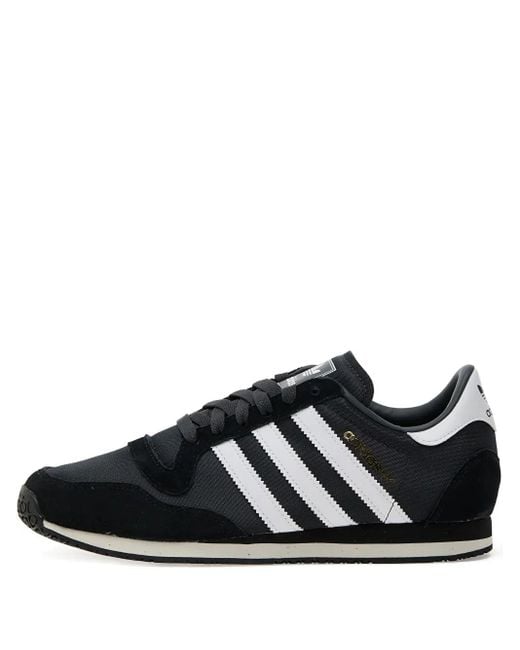 adidas Galaxy Og 3-Stripes Suede Sneakers in Black for Men | Lyst