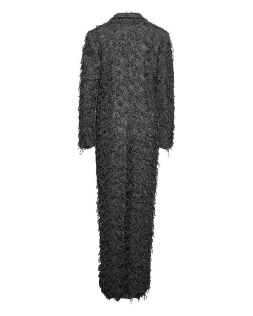 Comme des Garçons Black Embroidered Frayed Jumpsuit