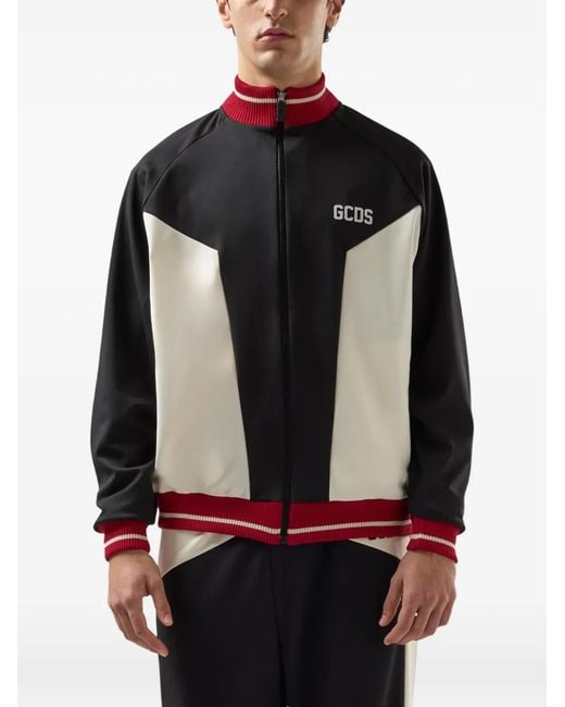 Gcds Black Two-Tone Zip-Up Jacket for men