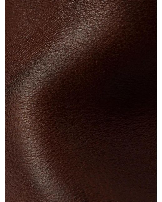 Prada Brown Leather Zipper Boots for men