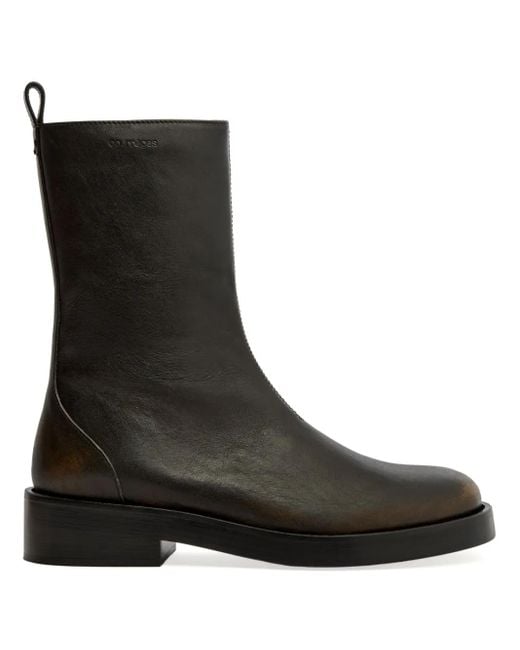 Courreges Black Rider Leather Boots for men
