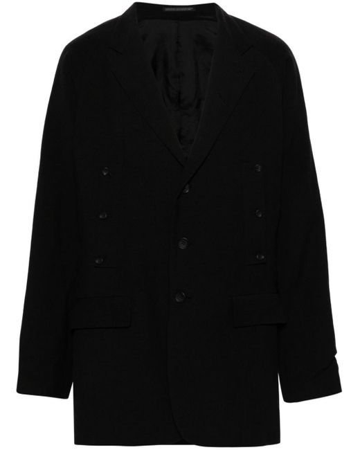 Yohji Yamamoto Einreihiger Mantel in Black für Herren