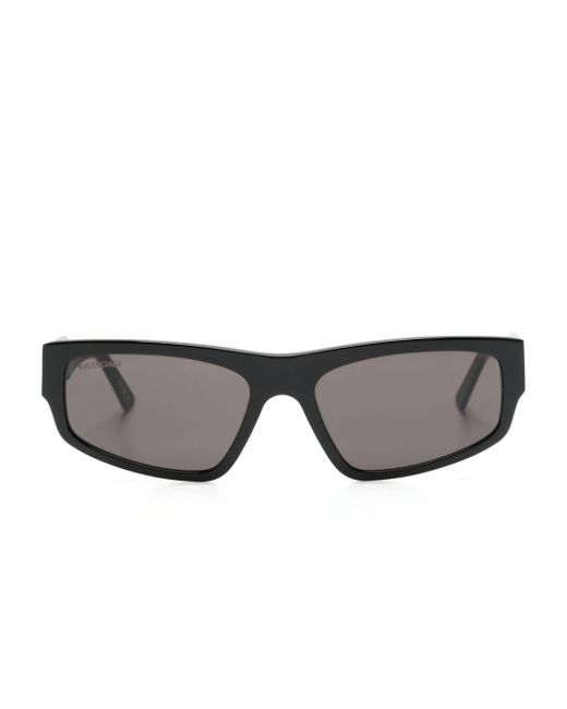 Balenciaga Gray Biker-frame Sunglasses
