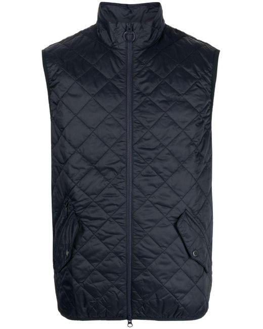 Barbour Chelsea Diamond-quilted Gilet in Blue for Men | Lyst Canada