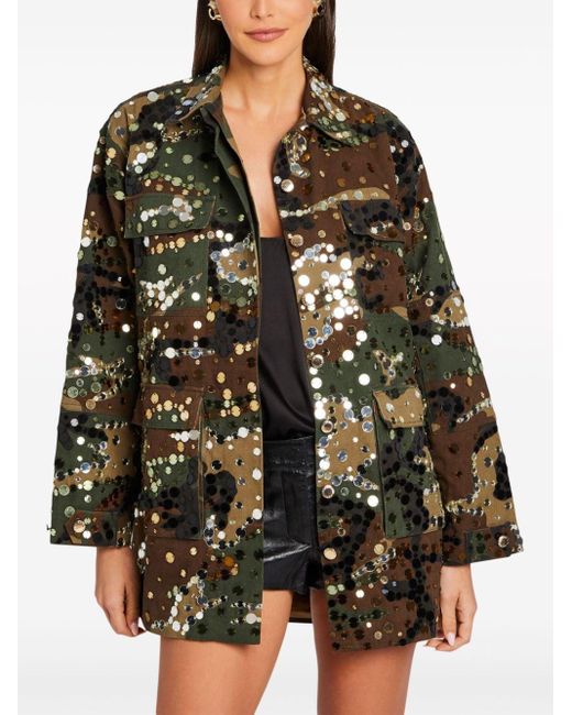 retroféte Green Arlie Camouflage-print Jacket