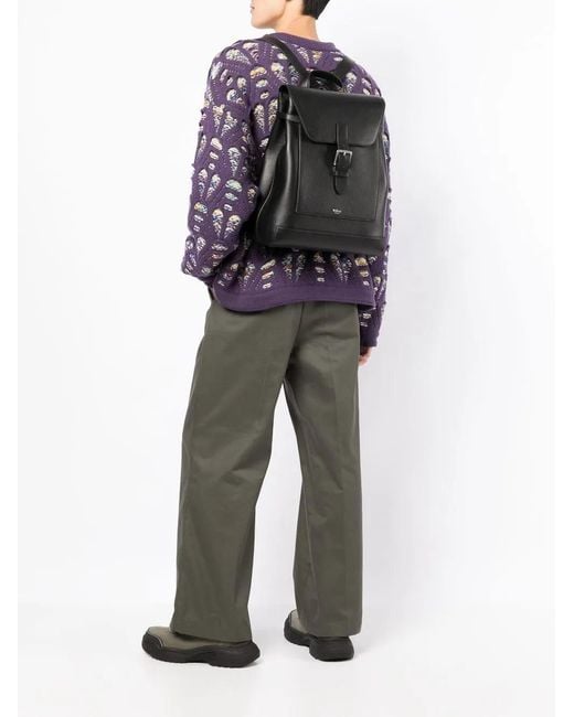 Mulberry Black Chiltern Logo-Embossed Backpack for men