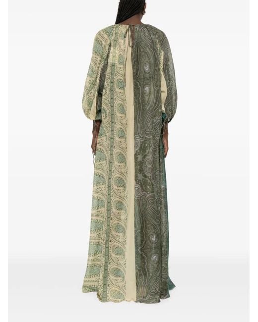 Pierre Louis Mascia Green Hawn Paisley Dress