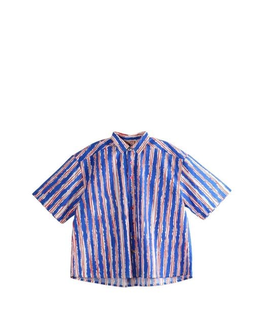 Péro Blue Striped Buttoned Shirt