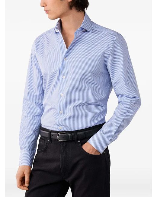 Hackett Blue Chemise En Coton À Rayures for men