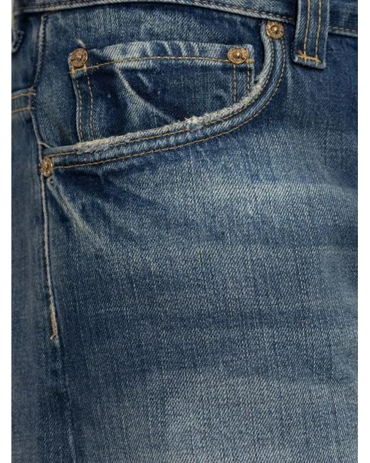 Emporio Armani Blue Distressed Loose-Fit Jeans for men
