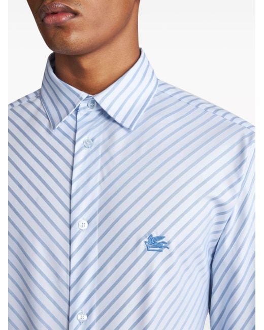 Chemise à broderies Pegaso Etro pour homme en coloris Blue