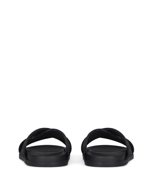 Givenchy Black Crossed-Strap Sandals for men