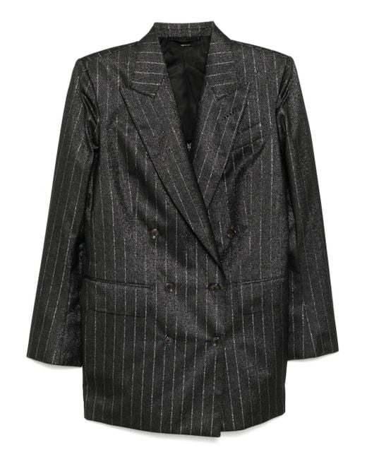 Tom Ford Black Peak-Lapels Double-Breasted Blazer