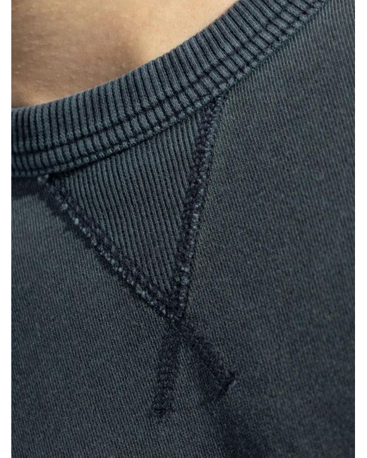 Woolrich Gray Embroidered Logo Sweatshirt for men