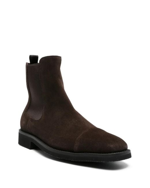 Tom Ford Black Elastic-Panel Suede Boots for men
