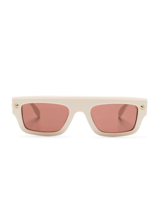 Alexander McQueen Pink Rectangle-frame Sunglasses for men