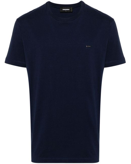 DSquared² T-shirt Met Logoplakkaat in het Blue voor heren