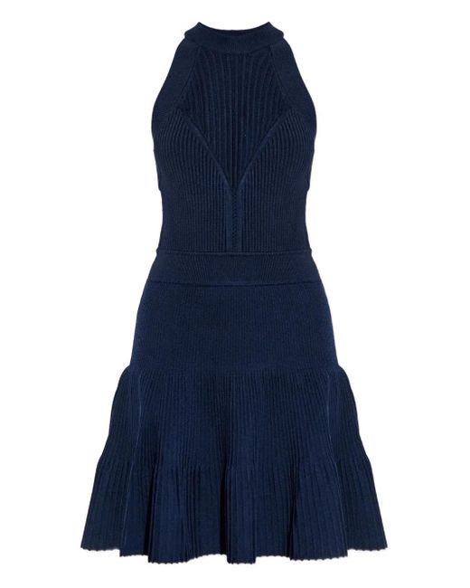 Balmain ホルターネック ミニドレス Blue