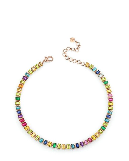 Collar Eternity con múltiples gemas en oro rosa de 18 ct SHAY de color Metallic
