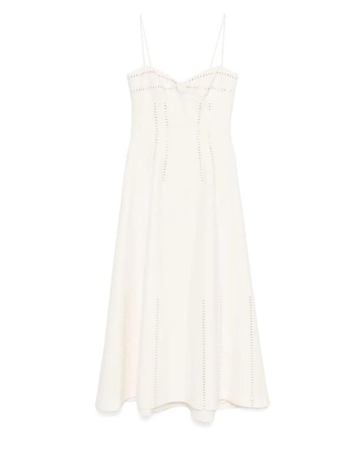 Elie Saab スタッズ ドレス White