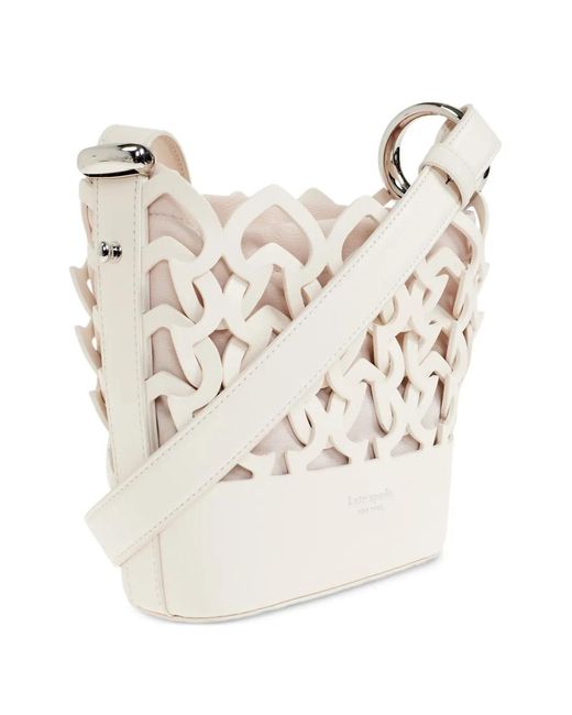 Kate Spade Natural Mini Halo Leather Bucket Bag