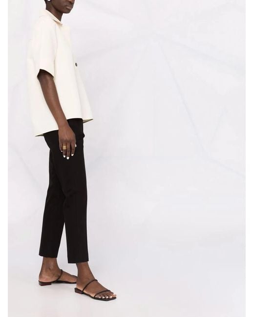 Brunello Cucinelli Black Straight-Leg Cropped Trousers